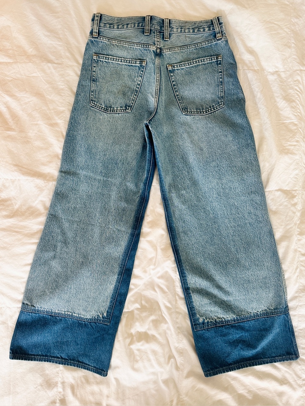J. Crew Rigid Colorblock Wide-Leg Jeans, Size 28 - Picture 3 of 3